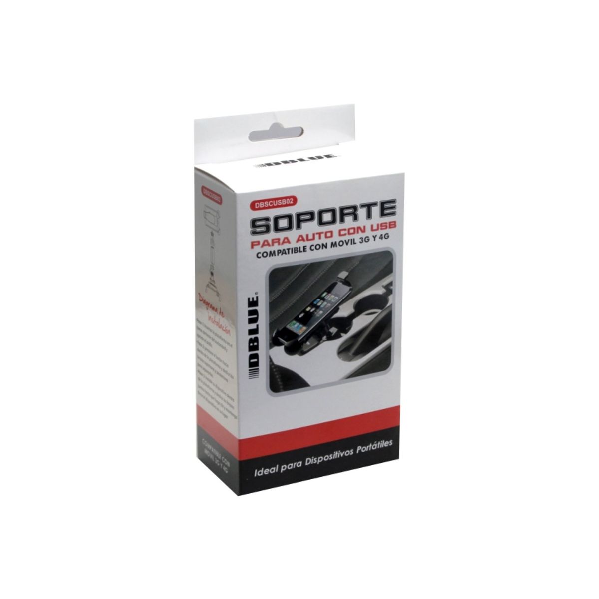 DBLUE - Soporte Celular Con 2 Conectores Usb De 5v - SC