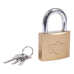 GENERICO - Candado Reforzado Bronce Macizo Doble Traba Bulit N° 50