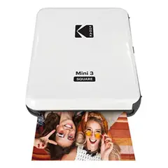 KODAK - Impresora Fotografica Instant Mini 3 Plus Printer 3x3 Blanco
