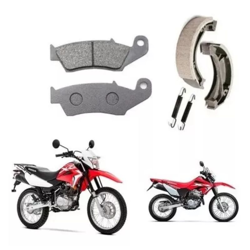 GENERICO - Kit Frenos (pastillas + Balatas) Moto Honda Xr 125 / 150 Ful