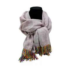 MISSI BEAUTY - Pañuelo o Bufanda Artesanal Flecos