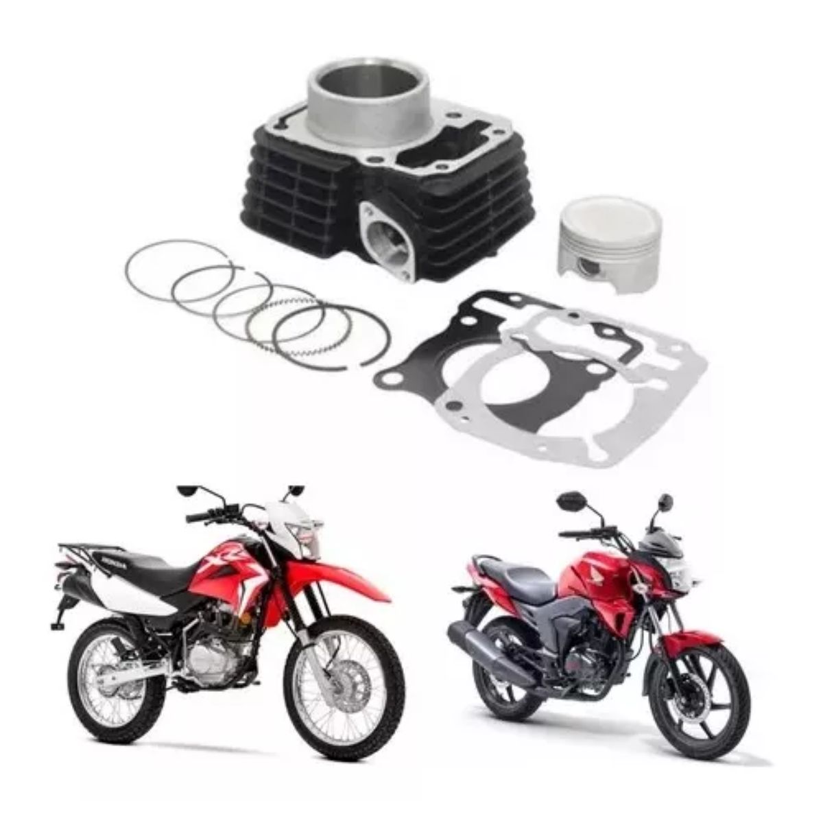 GENERICO - Kit Cilindro Honda Invicta Cbf / Xr 150 (piston + Cilindro)