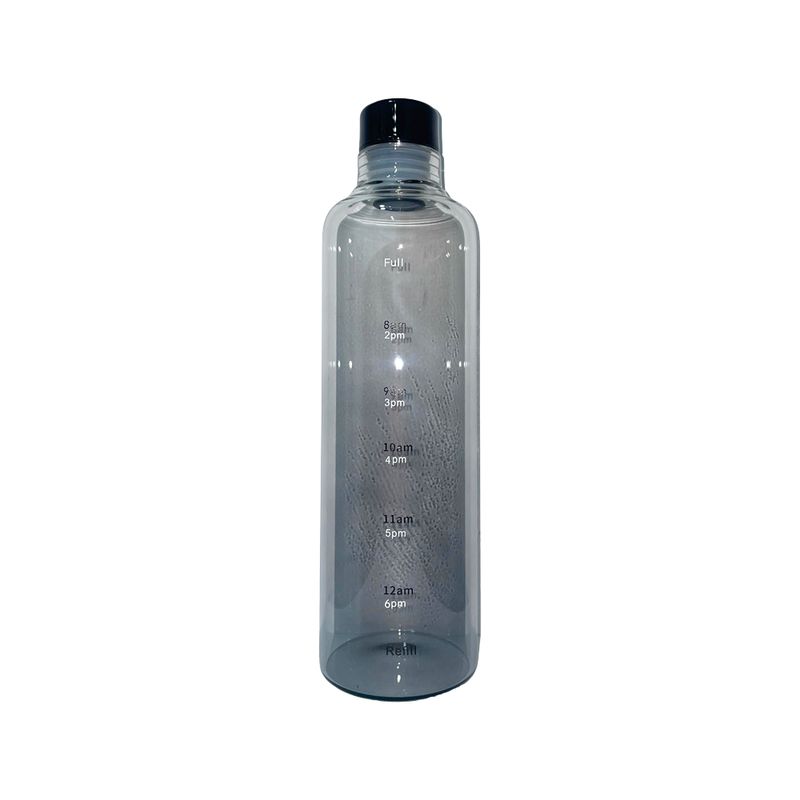 GENERICO - Botella Vidrio Con Tapa 650ml Negra