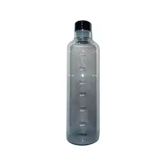 GENERICO - Botella Vidrio Con Tapa 650ml Negra