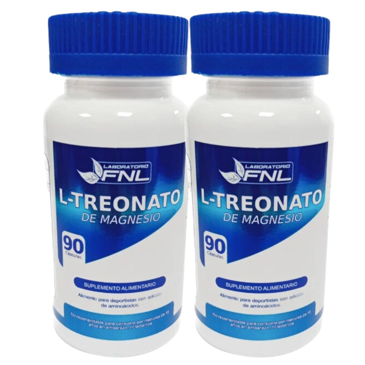 FNL - L - Treonato de Magnesio 180 Cápsulas Pack 2 Frascos x 90 Caps FNL