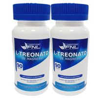 L - Treonato de Magnesio 180 Cápsulas Pack 2 Frascos x 90 Caps