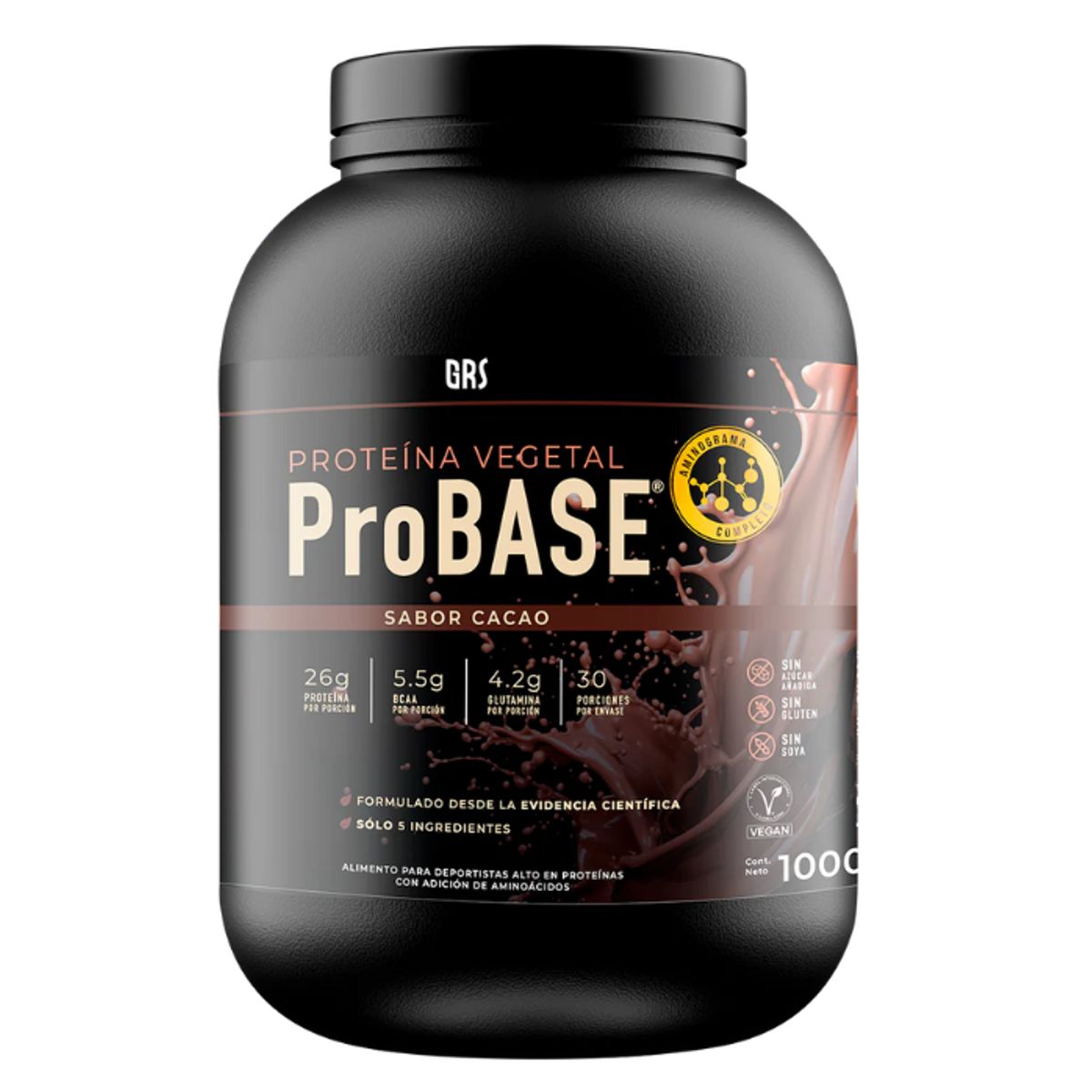 GENERICO - Proteina ProBase Cacao Vegano 1Kg- Proteína de Arveja