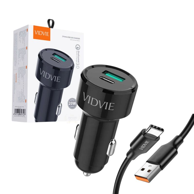 GENERICO - Cargador Auto Usb C Con 2 Puertos Pd3.0 De Carga Rápida