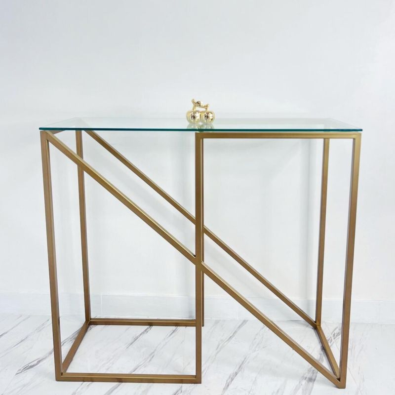 GENERICO - Arrimo dorado nacional vidrio 8mm 100x35x90 MGR MUEBLES