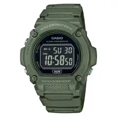 CASIO - Reloj w219hc-3bvdf verde hombre