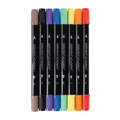DERWENT - Marcadores Doble Punta Brush 8 Unidades Academy