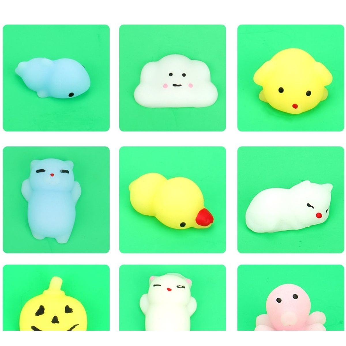 ATURE - 100 Pcs Mini Mochi Squishy Squeeze Toy Fidget Toy Juguete