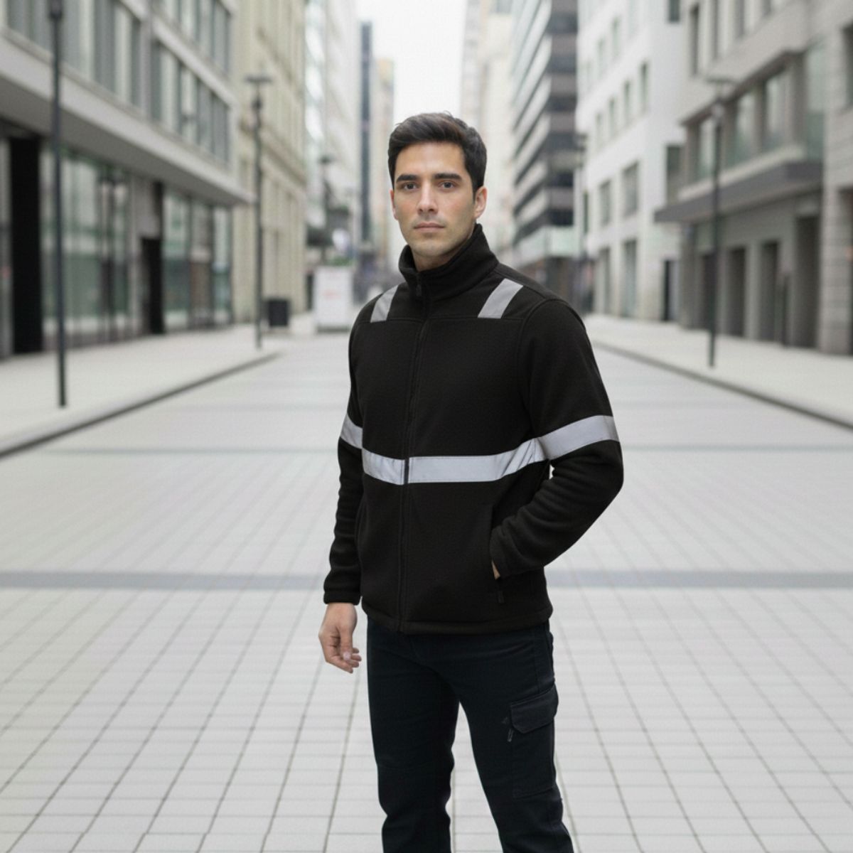 T-WORLD - Micropolar Reflectante Hombre Térmico Alta Visibilidad Trabajo