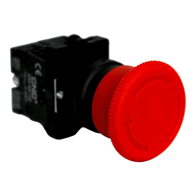 CNC OBJECTS - Parada De Emergencia Pvc Cretencion 22mm 1nc 1no 10a Cnc