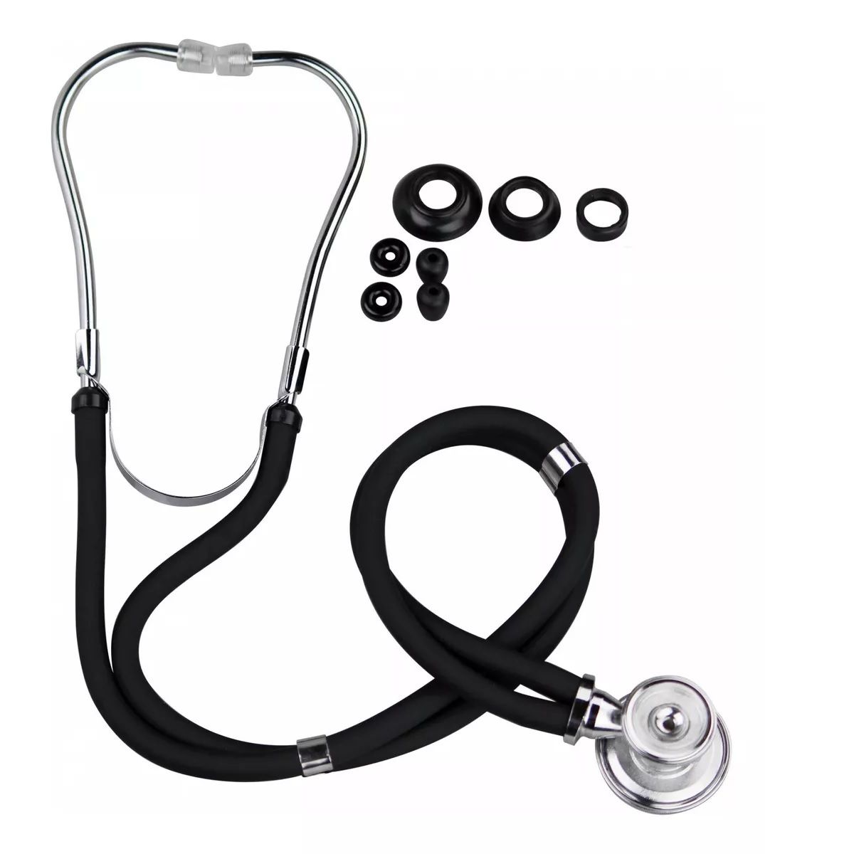 GENERICO - Fonendoscopio Estetoscopio Doble Manguera Tipo Rappaport Negro