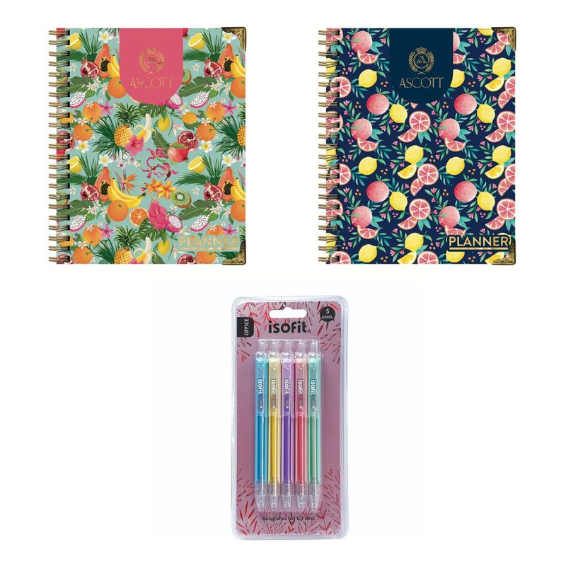 ASCOTT - Planner Agenda Ascott - Sem Vista - Designs 202x c Lapicera