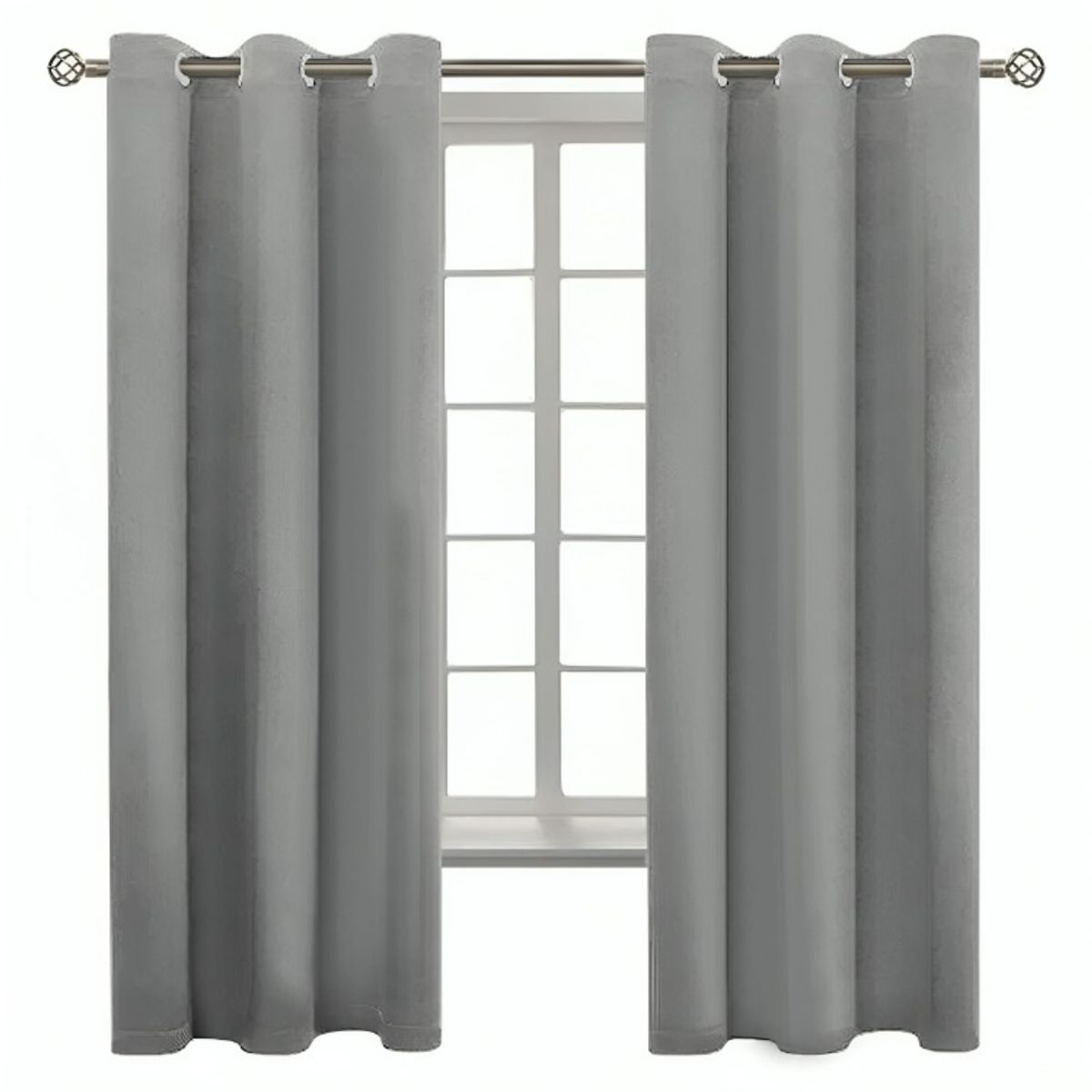 OEM - Cortina de Tela Blackout + Velo Vincenzi 140x220 Gris