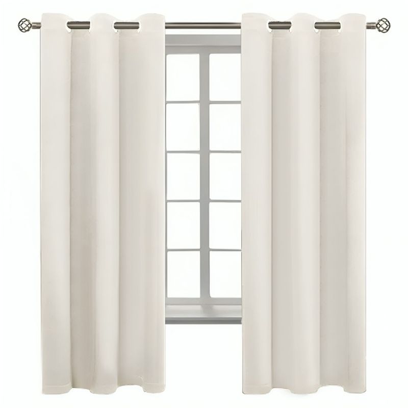 OEM - Cortina de Tela Blackout + Velo Vincenzi 140x220 de 1 paño Blanca