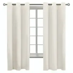 OEM - Cortina de Tela Blackout + Velo Vincenzi 140x220 de 1 paño Blanca