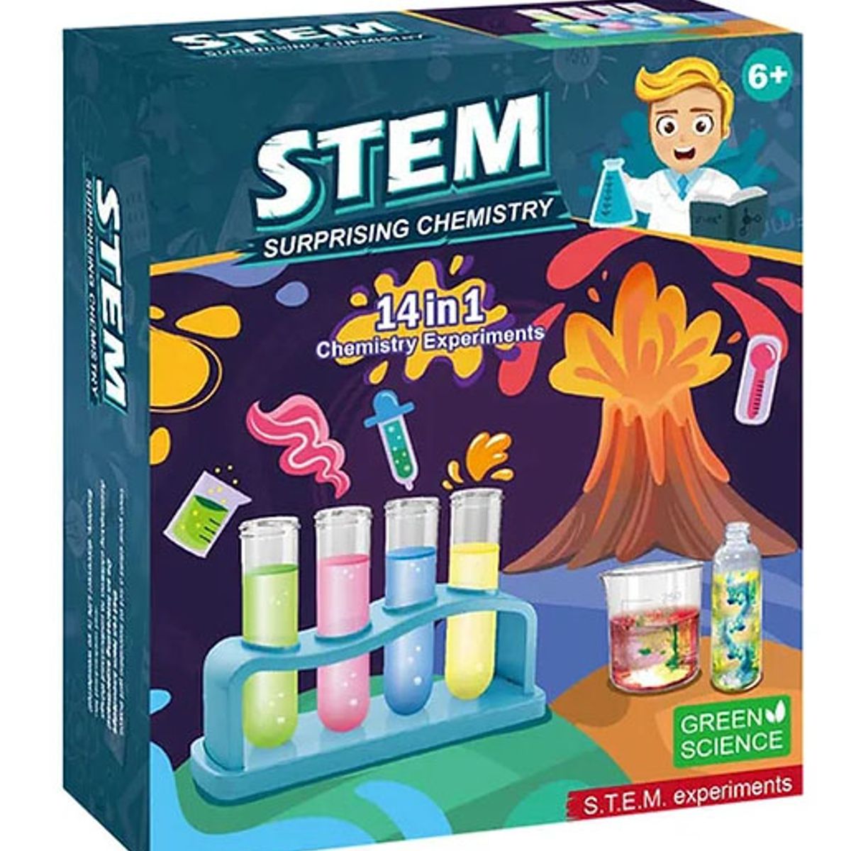 GENERICO - Stem Surprising Chemistry Kit Experimentos Quimicos 14 en 1