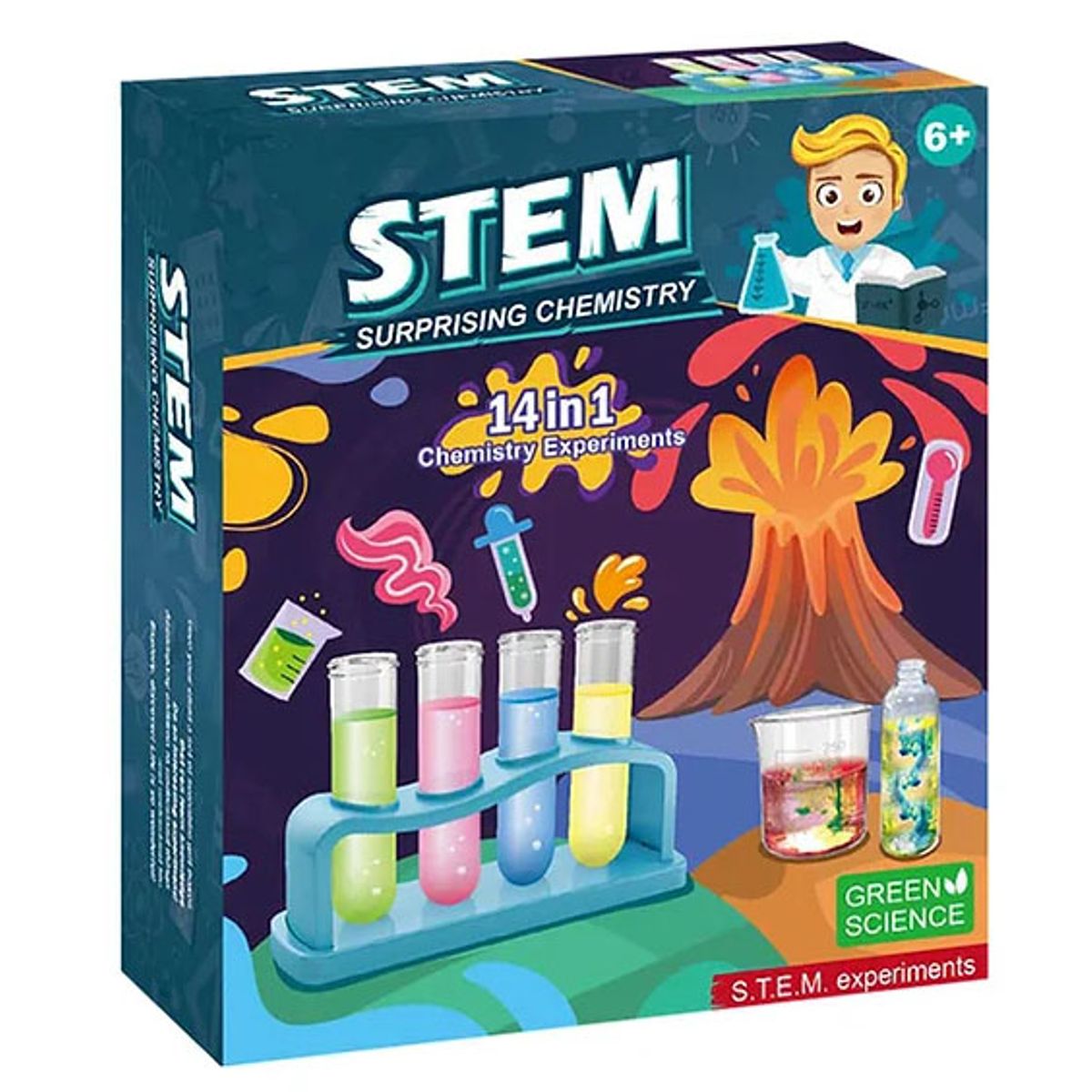 GENERICO - Stem Surprising Chemistry Kit Experimentos Quimicos 14 en 1