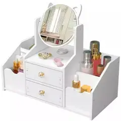 GENERICO - Organizador Multifuncional Maquillajes Espejo Gato
