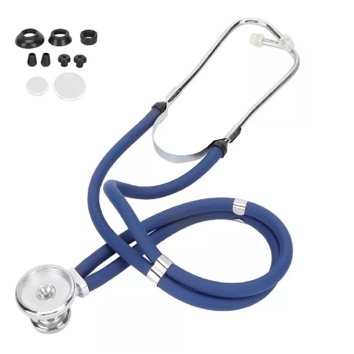 GENERICO - Fonendoscopio Estetoscopio Doble Manguera Tipo Rappaport Azul