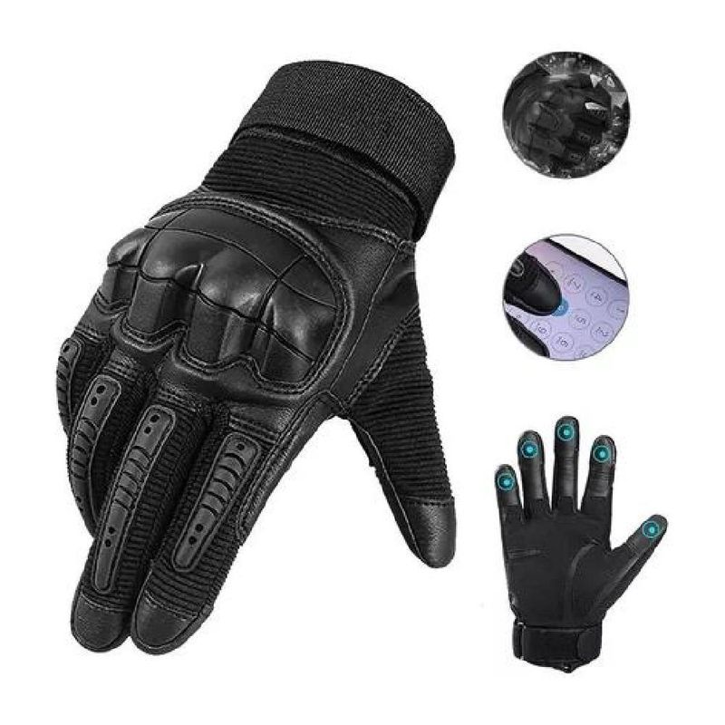 GENERICO - Guantes De Cuero  Táctil Para Motocicleta Talla M