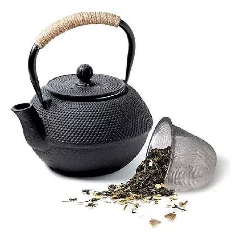 GENERICO - 1200ml Hervidor De Hierro Fundido Con Tapa Hervidor De Acero