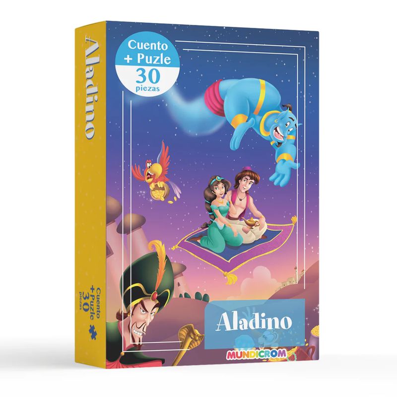 MUNDICROM - Libro Infantil Cuento Aladino + Puzle 30 Piezas Mundicrom