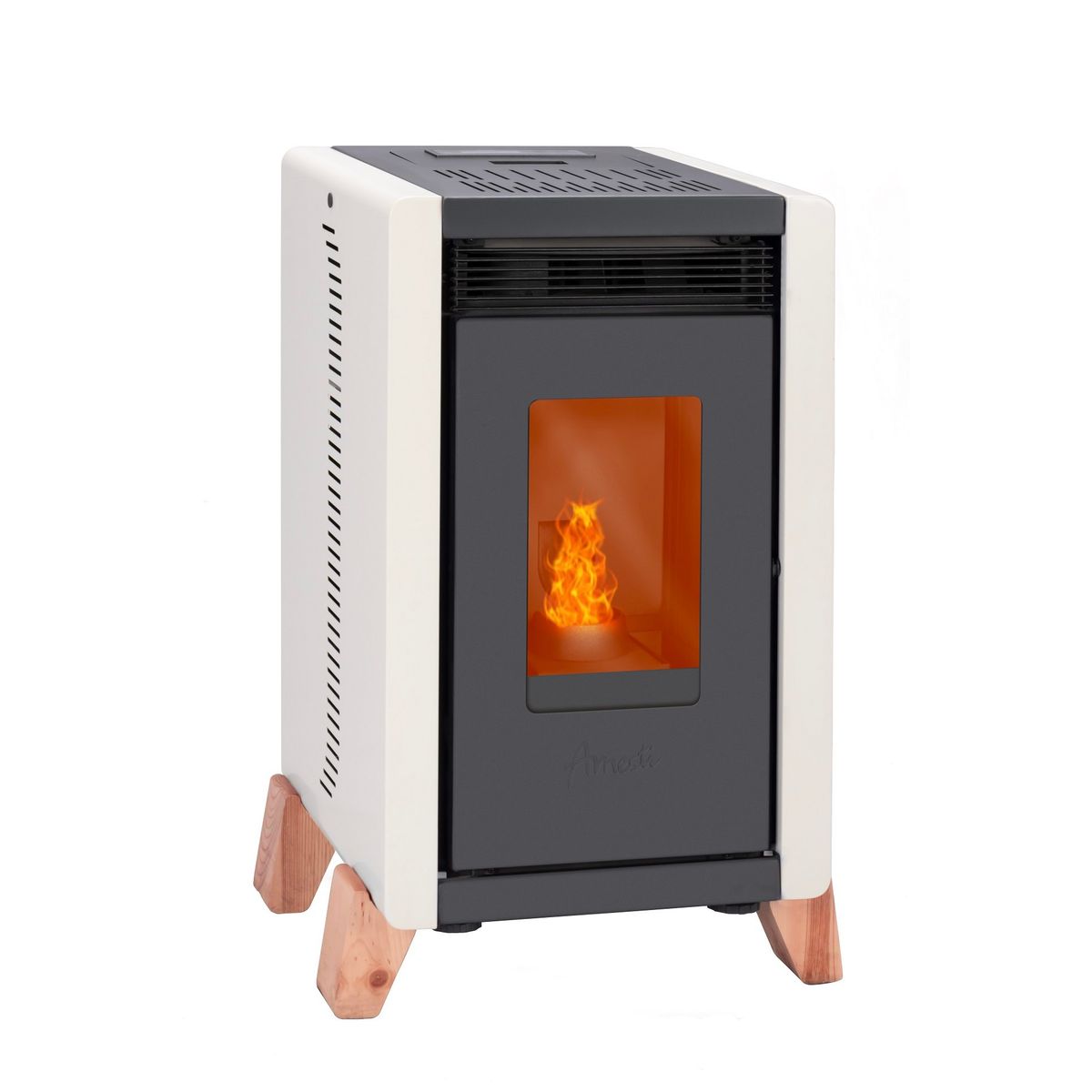 AMESTI - Estufa a pellet Bambu 6000 blanca Amesti…