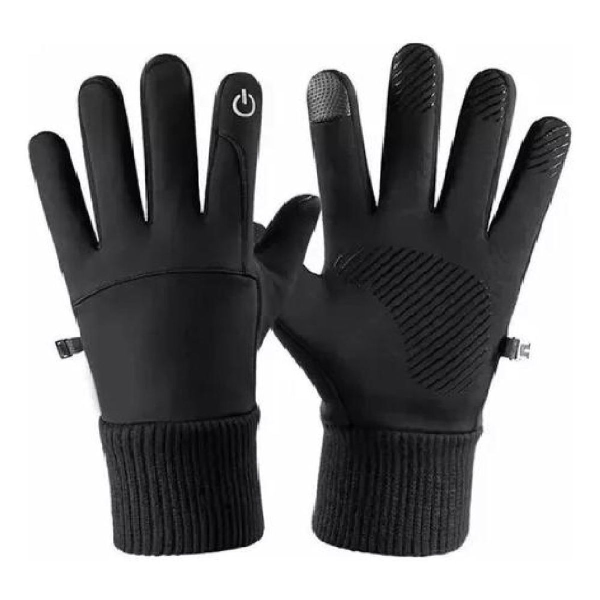 GENERICO - Guantes De Moto Termicos TouchTalla L Color Negro