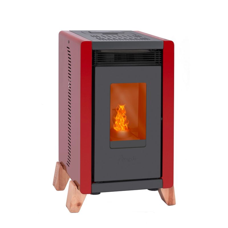 AMESTI - Estufa a pellet Bambu 6000 roja Amesti