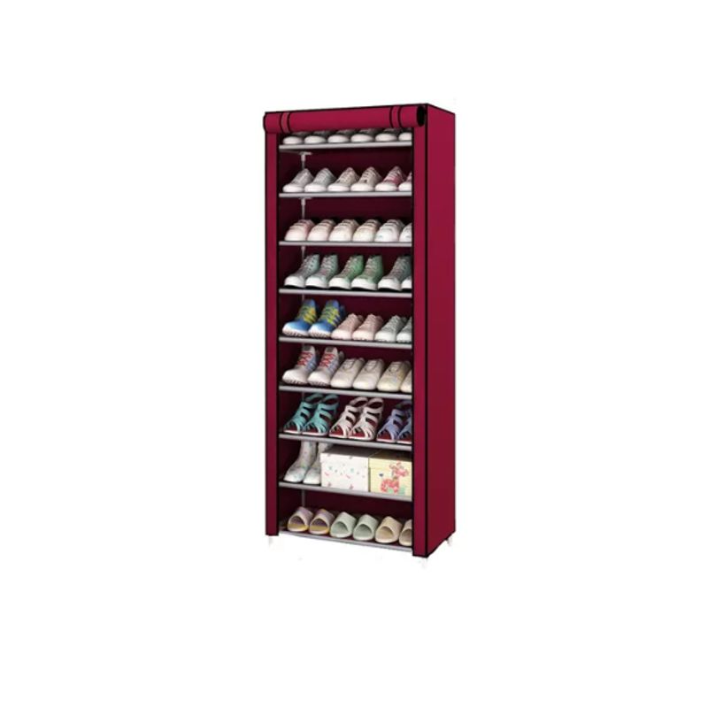 GENERICO - Zapatero 9 Pisos Armable Organizador Con Funda 30 Pares BURDEO