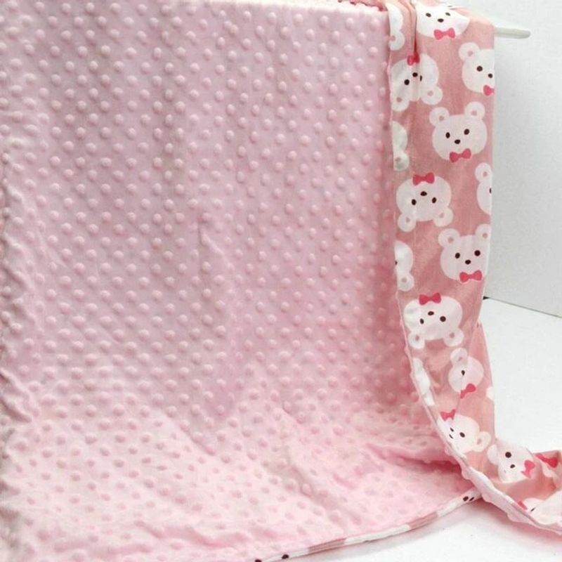 GENERICO - Manta bebe niña diseño oso