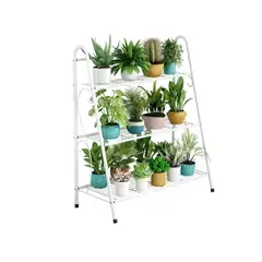 GENERICO - Exhibición Porta Macetero Zapatatero Con 3 Repisas BLANCO