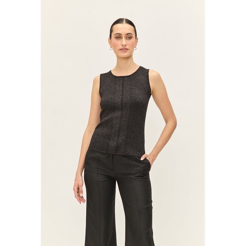 ASH - Polera Sin Mangas Negro Mujer Ash