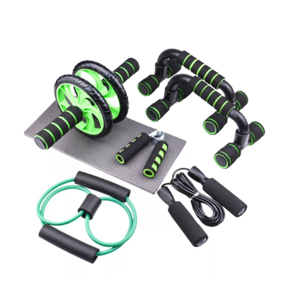 GENERICO - Set Deportivo 7 En 1 Rueda Abdominal Cuerda