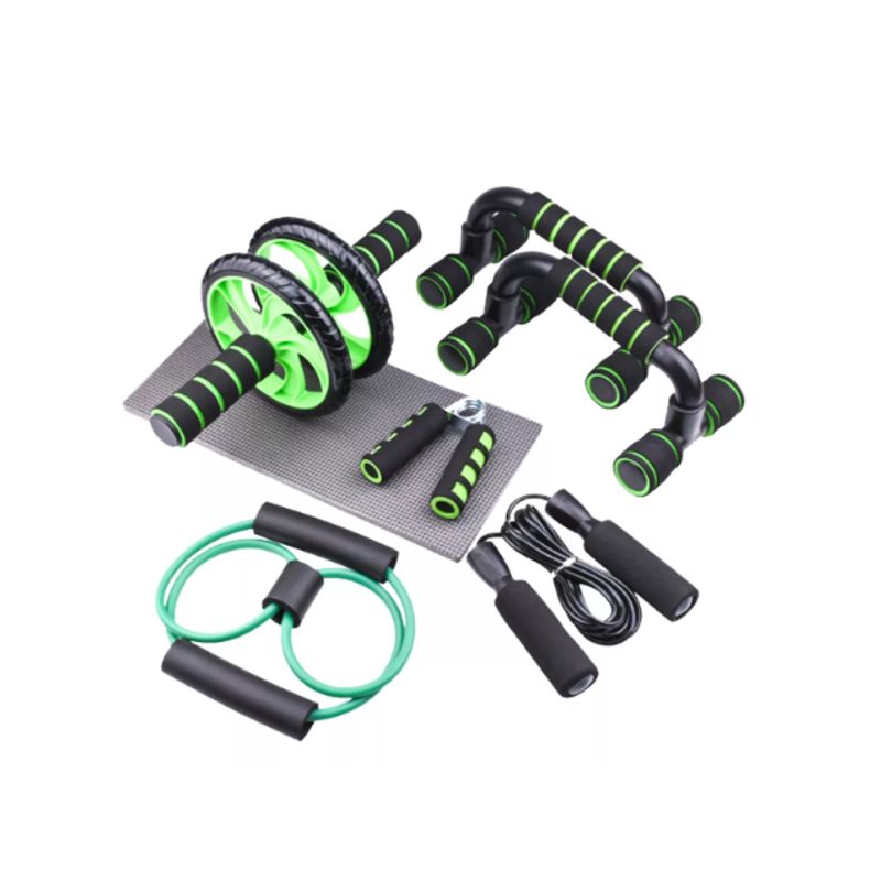GENERICO - Set Deportivo 7 En 1 Rueda Abdominal Cuerda