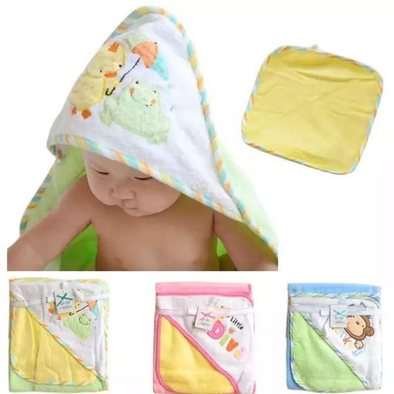 GENERICO - Pack toalla capucha para bebé celeste