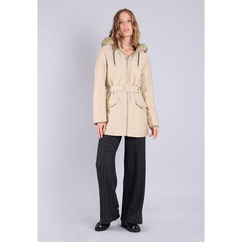 ESPRIT - Chaqueta manga larga con capucha y cinturón Mujer Esprit ESPRIT