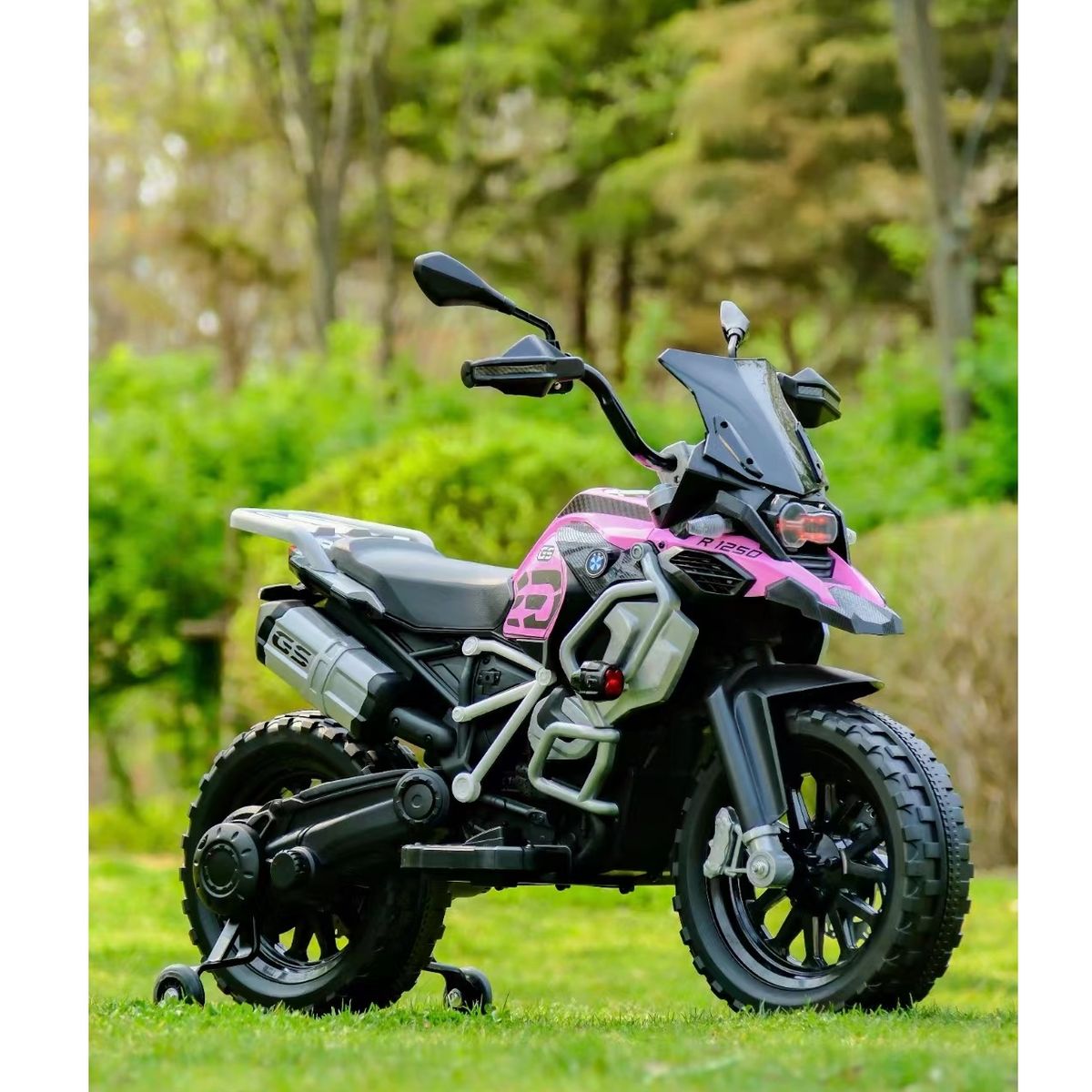 ABMTOYS - Moto a Batería Estilo GS1250 XL12V Acelerador Puño Rosada