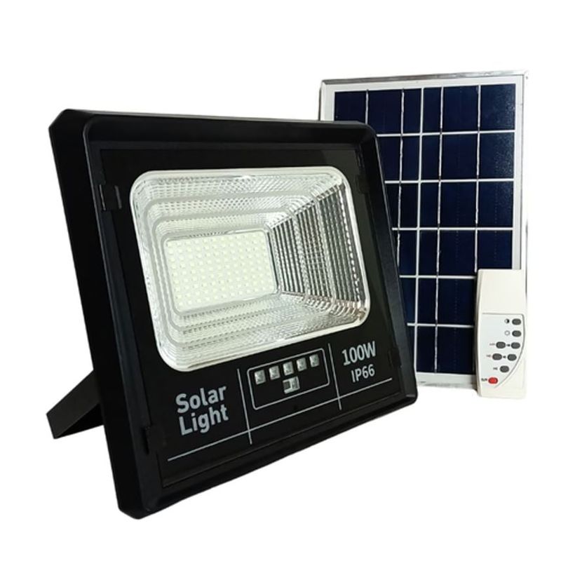 GENERICO - Foco Led con Panel Solar Reflector 100W IP66 JT-Clear