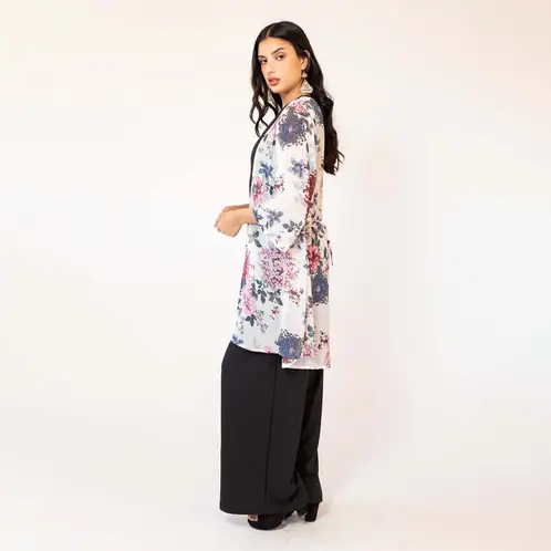 NATALIA SEGUEL - Kimono Blanco Flores