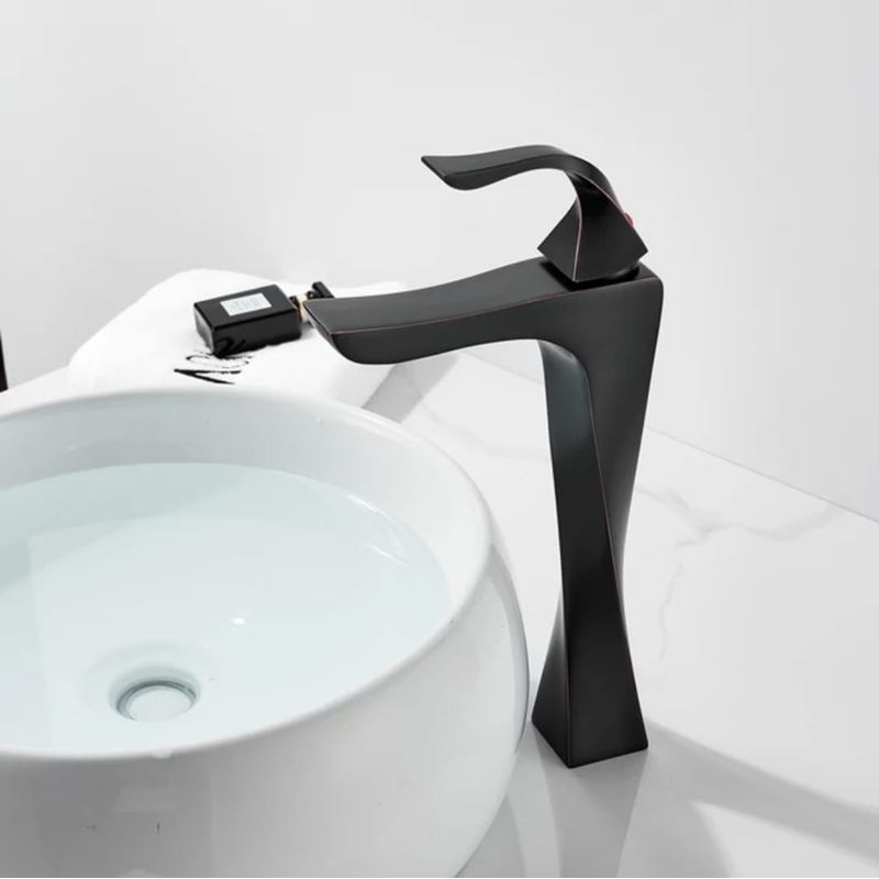 GENERICO - Llave Monomando Alta Vanitorio Dark Bronze 99588-1 FK