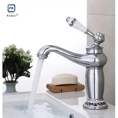 GENERICO - Llave Monomando Lavamanos Vintage Ceramic Chrome Kébel FK