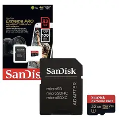 SANDISK - Memoria Micro SD Extreme PRO alta velocidad 32 GB 4K UHD