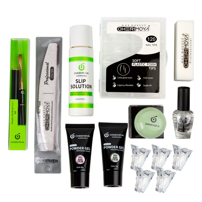 GENERICO - Kit de Polygel Set para Uñas 2 Powder Gel Neutros