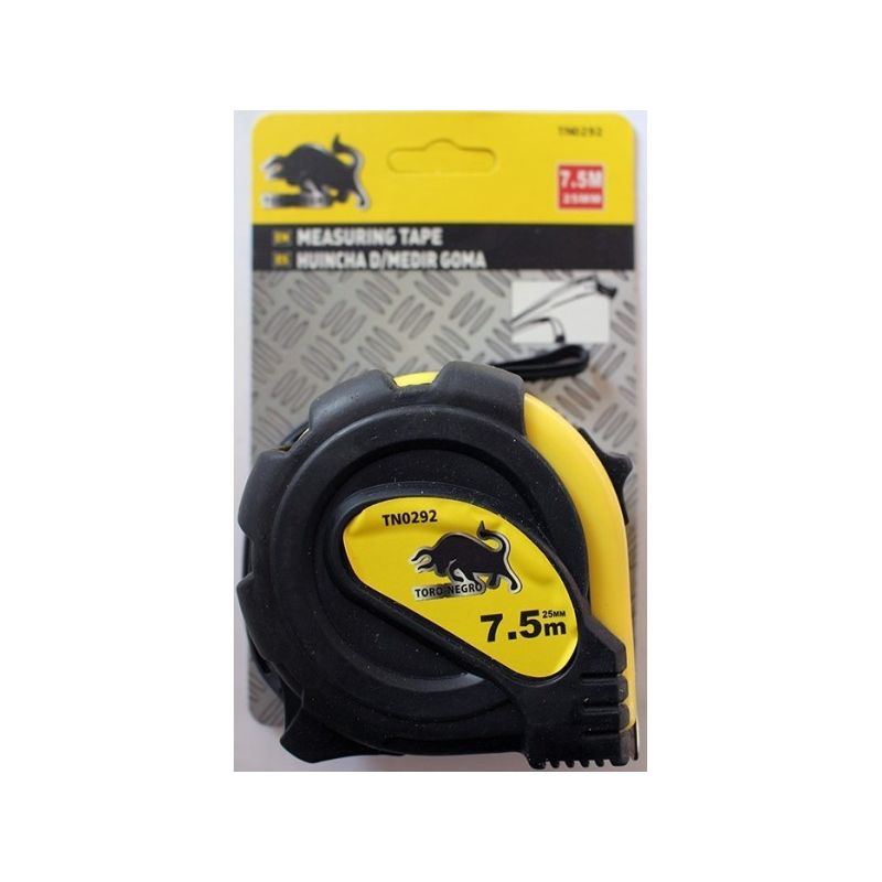 GENERICO - Huincha de medir toro negro 7 ,5mts x 25mm