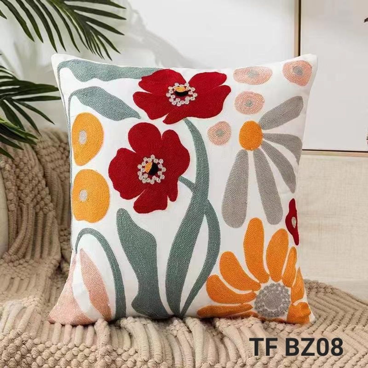 GENERICO - HERMOSOS SET DE PIECERAS BORDADAS CON DOS FUNDAS DE COJIN BORDADOS